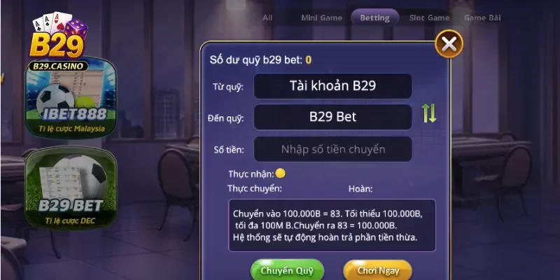 b29 - Cổng game bắn cá đổi thưởng top đầu hiện nay 6 Các phương thức giao dịch nạp rút tại cổng game