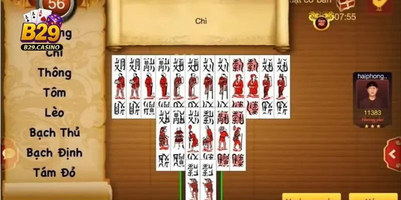 Các lá bài trong bộ bài chắn được xếp thành vòng tròn